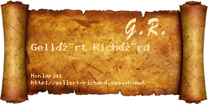 Gellért Richárd névjegykártya